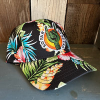 SO FAR...SO BUENO Hawaiian Pattern 6 Panel Low Profile Baseball Cap - A ‘o ia (Curved Brim)