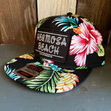Hermosa Beach ROPER Hawaiian Pattern 6 Panel Mid Profile Snapback Hat - A ‘o ia (Flat Brim)