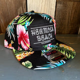 Hermosa Beach ROPER Hawaiian Pattern 6 Panel Mid Profile Snapback Hat - A ‘o ia (Flat Brim)