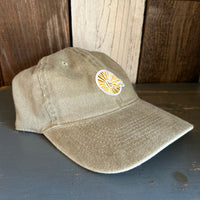 Hermosa Beach CLASSIC LOGO MINI 6 Panel "OTTO FLEX" 6 Panel Low Profile Dad Hat - Khaki