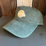 Hermosa Beach CLASSIC LOGO MINI 6 Panel "OTTO FLEX" 6 Panel Low Profile Dad Hat - Dark Green