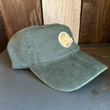 Hermosa Beach CLASSIC LOGO MINI 6 Panel "OTTO FLEX" 6 Panel Low Profile Dad Hat - Dark Green