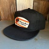 Hermosa Beach RETRO SUNSET 5 Panel Low Profile Style Dad Hat - Black