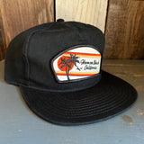 Hermosa Beach RETRO SUNSET 5 Panel Low Profile Style Dad Hat - Black