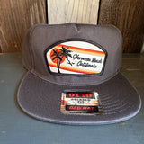 Hermosa Beach RETRO SUNSET Premium 5-Panel Low Profile Style Dad Hat - Charcoal Grey