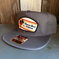 Hermosa Beach RETRO SUNSET Premium 5-Panel Low Profile Style Dad Hat - Charcoal Grey