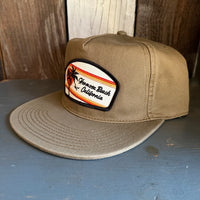 Hermosa Beach RETRO SUNSET 5 Panel Low Profile Style Dad Hat - Coyote Brown
