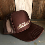 Hermosa Beach HERMOSA AVE High Crown Trucker Hat - Brown