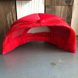 Hermosa Beach SHOREFRONT High Crown Trucker Hat - Red (Curved Brim)