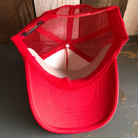 WILDERNESS TREE High Crown Trucker Hat - Red