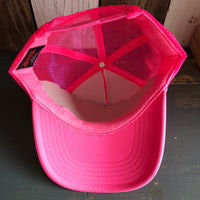 Hermosa Beach LIFEGUARD TOWER Trucker Hat - Neon Pink
