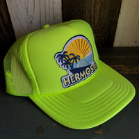 Hermosa Beach FIESTA Trucker Hat - Neon Yellow