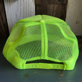 Hermosa Beach SOUTH BAY SURF (Multi Colored Patch) Trucker Hat - Neon Yellow