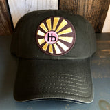 Hermosa Beach SUNBEAMS - 5 Panel Low Profile Style Dad Hat with Velcro Closure - Olive Green/Black