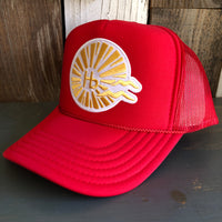 Hermosa Beach CLASSIC LOGO High Crown Trucker Hat - Red