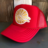 Hermosa Beach CLASSIC LOGO High Crown Trucker Hat - Red