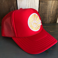 Hermosa Beach CLASSIC LOGO High Crown Trucker Hat - Red