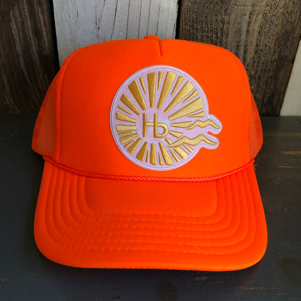 Hermosa Beach CLASSIC LOGO Foam Trucker Hat - Orange