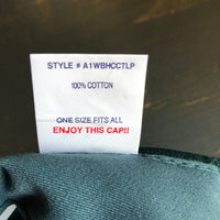 Hermosa Beach WELCOME SIGN - 6 Panel Low Profile Baseball Cap with Adjustable Strap with Press Buckle - Dark Green/Navy