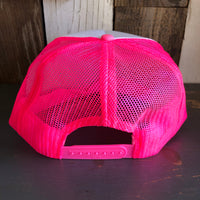 Hermosa Beach MUY HERMOSA Trucker Hat - White/Neon Pink