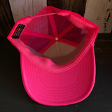 Hermosa Beach MUY HERMOSA Trucker Hat - White/Neon Pink