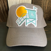 Hermosa Beach LIFEGUARD TOWER 6 Panel Mid Profile Baseball Cap - Grey