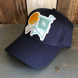 Hermosa Beach LIFEGUARD TOWER 6 Panel Low Profile Dad Hat - Navy