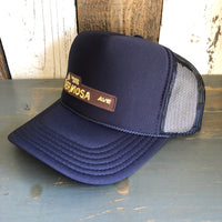 Hermosa Beach HERMOSA AVE High Crown Trucker Hat - Navy