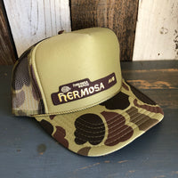 Hermosa Beach HERMOSA AVE Trucker Hat - CAMOUFLAGE Green/Light Loden/Green
