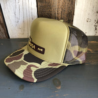 Hermosa Beach HERMOSA AVE Trucker Hat - CAMOUFLAGE Green/Light Loden/Green