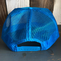Hermosa Beach CLASSIC LOGO Trucker Hat - Neon Blue