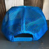 Hermosa Beach CLASSIC LOGO Trucker Hat - Neon Blue