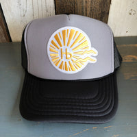 Hermosa Beach CLASSIC LOGO Trucker Hat - Black/Grey/Black