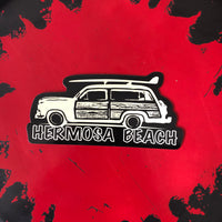 Hermosa Beach Sticker - WOODIE (2 sizes :: regular or large sticker)