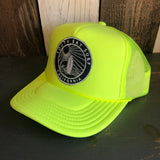 Hermosa Beach SOUTH BAY SURF (Multi Colored Patch) Trucker Hat - Neon Yellow