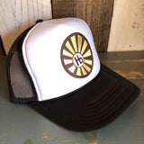 Hermosa Beach SUNBEAMS Trucker Hat - Black/White/Black