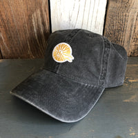 Hermosa Beach CLASSIC MINI LOGO 6 Panel Low Profile Style Dad Hat - Vintage Black