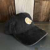 Hermosa Beach CLASSIC MINI LOGO 6 Panel Low Profile Style Dad Hat - Vintage Black