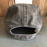 Hermosa Beach CLASSIC MINI LOGO 6 Panel Low Profile Style Dad Hat - Vintage Black