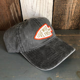 LIVE WILD AND FREE - 6 Panel Low Profile Style Dad Hat with Velcro Closure - Charcoal Grey