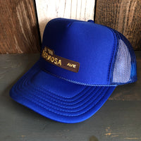Hermosa Beach HERMOSA AVE High Crown Trucker Hat - Royal Blue (Curved Brim)