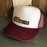 Hermosa Beach HERMOSA AVE Trucker Hat - Maroon/White/Maroon
