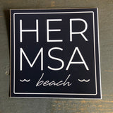 Hermosa Beach Sticker - HER MSA beach