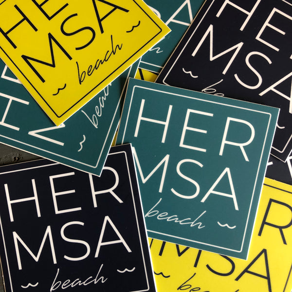 Hermosa Beach Sticker - HER MSA beach