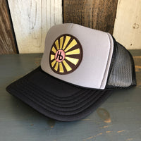 Hermosa Beach SUNBEAMS Trucker Hat - Black/Grey/Black