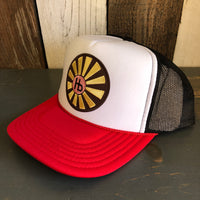 Hermosa Beach SUNBEAMS Trucker Hat - Red/White/Black