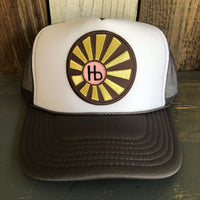 Hermosa Beach SUNBEAMS Trucker Hat - Charcoal Grey/White/Charcoal Grey