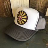 Hermosa Beach SUNBEAMS Trucker Hat - Charcoal Grey/White/Charcoal Grey