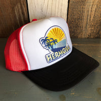 Hermosa Beach FIESTA Trucker Hat - Black/White/Red
