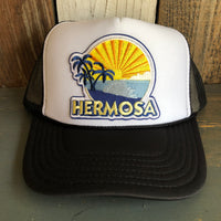 Hermosa Beach FIESTA Trucker Hat - Black/White/Black